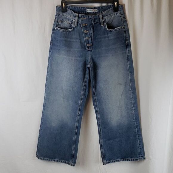 Zara Women's 4 Relaxed Blue Jeans - Picture 1 of 13